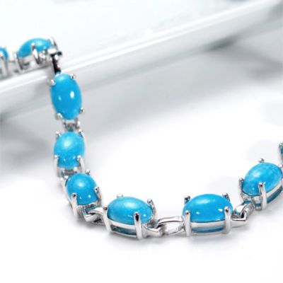 Sky Blue Arizonian Turquoise bracelet, sterling silver
