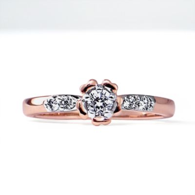Diamond Flora ring, 14k rose gold